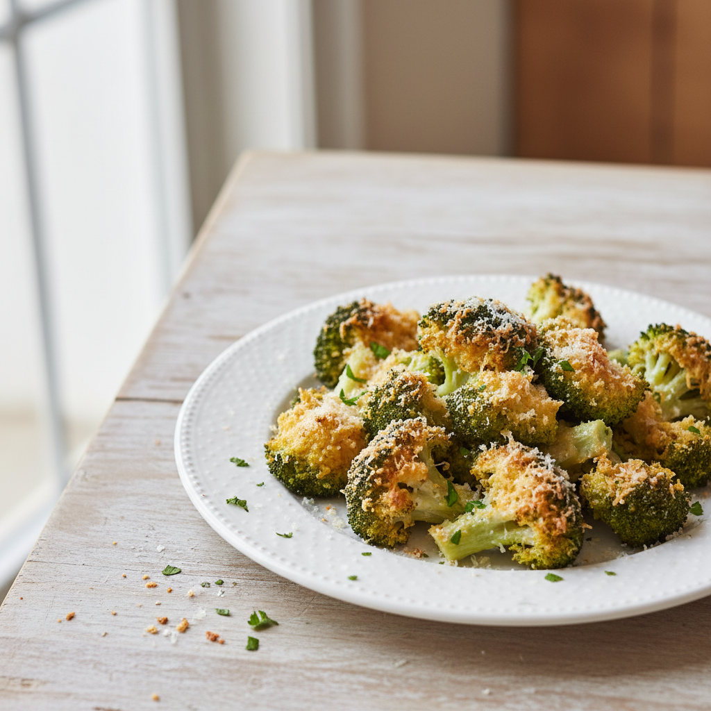 Air Fryer Crispy Parmesan Broccoli Florets