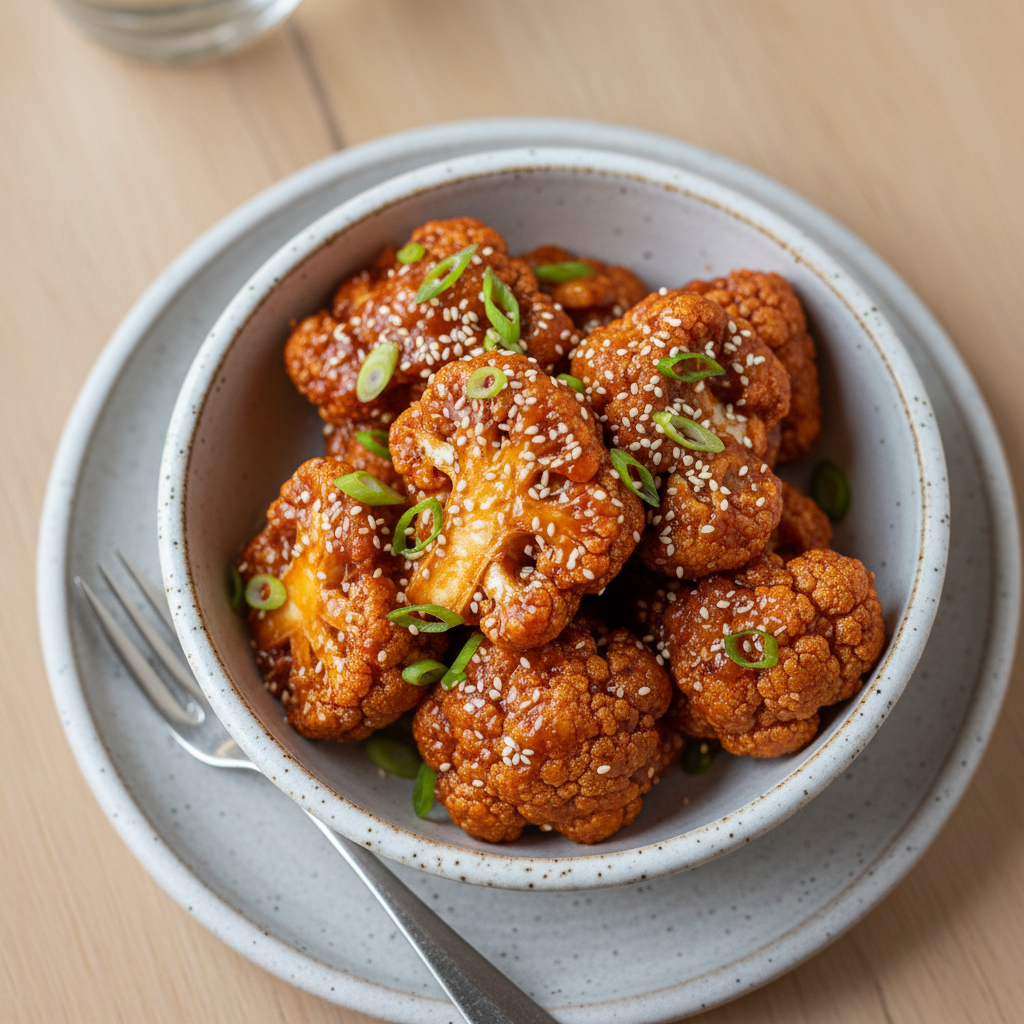 Air Fryer Korean Gochujang Cauliflower Bites