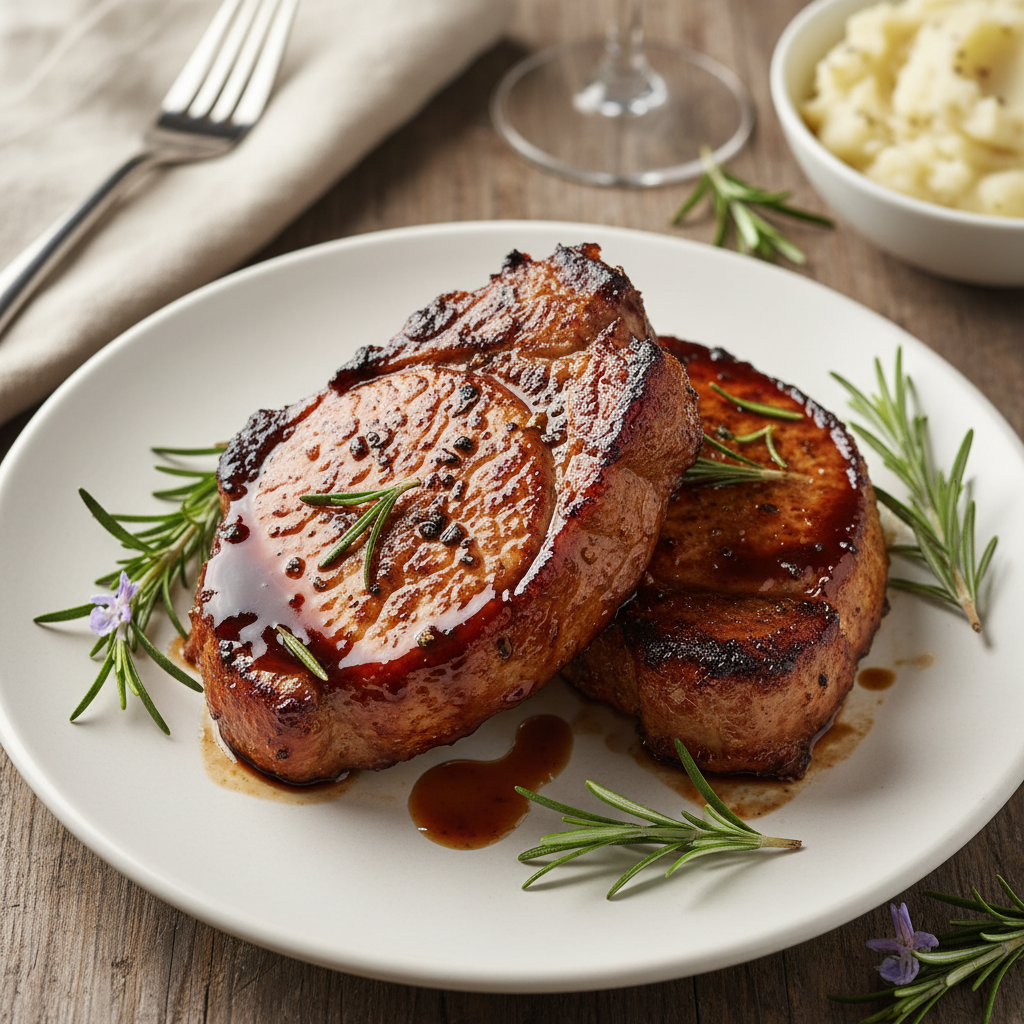 Balsamic Glazed Pork Chops