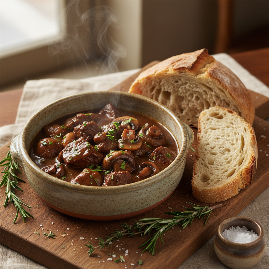 Beef, Stout & Mushroom Stew