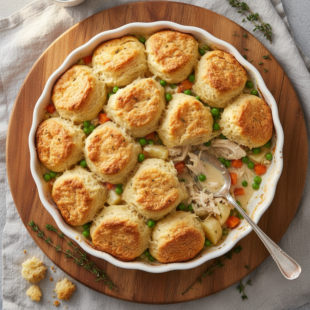 Creamy Chicken Biscuit Pot Pie