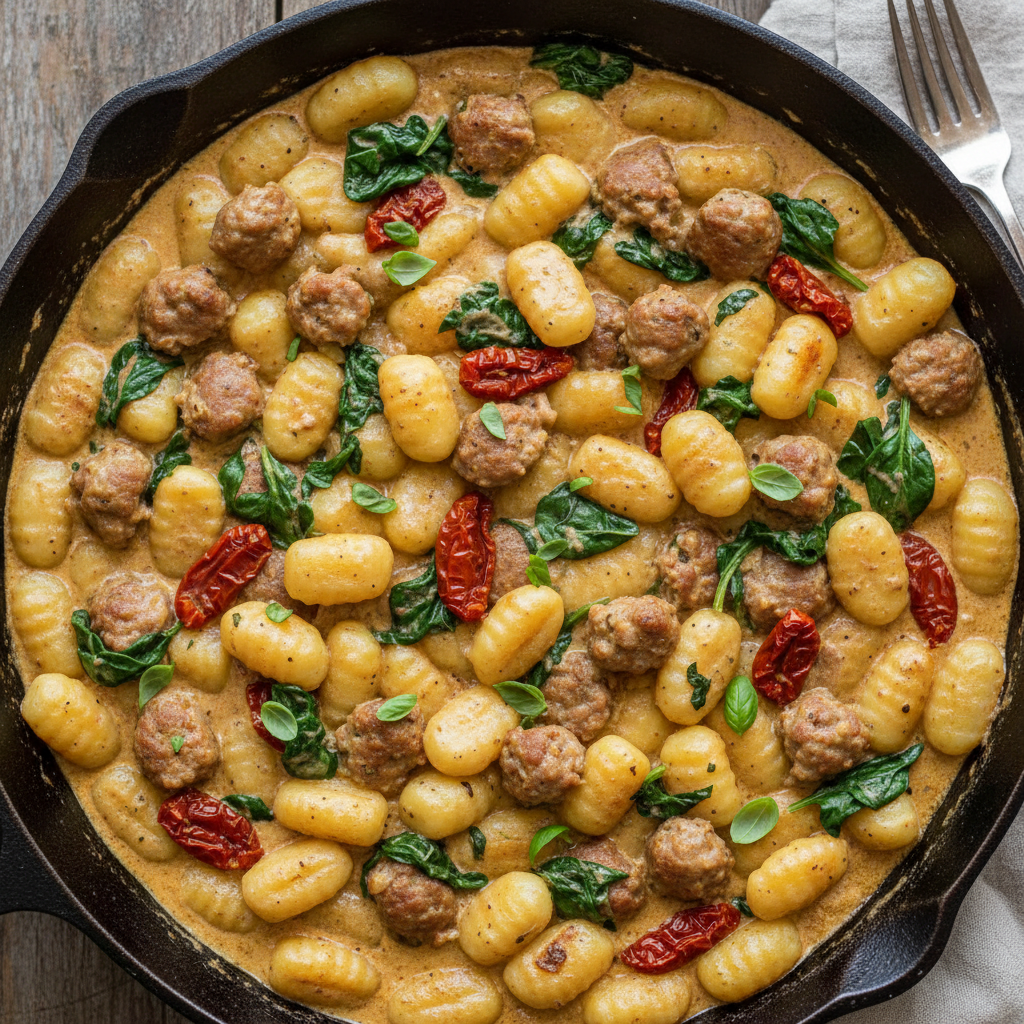 Creamy Tuscan Sausage Gnocchi