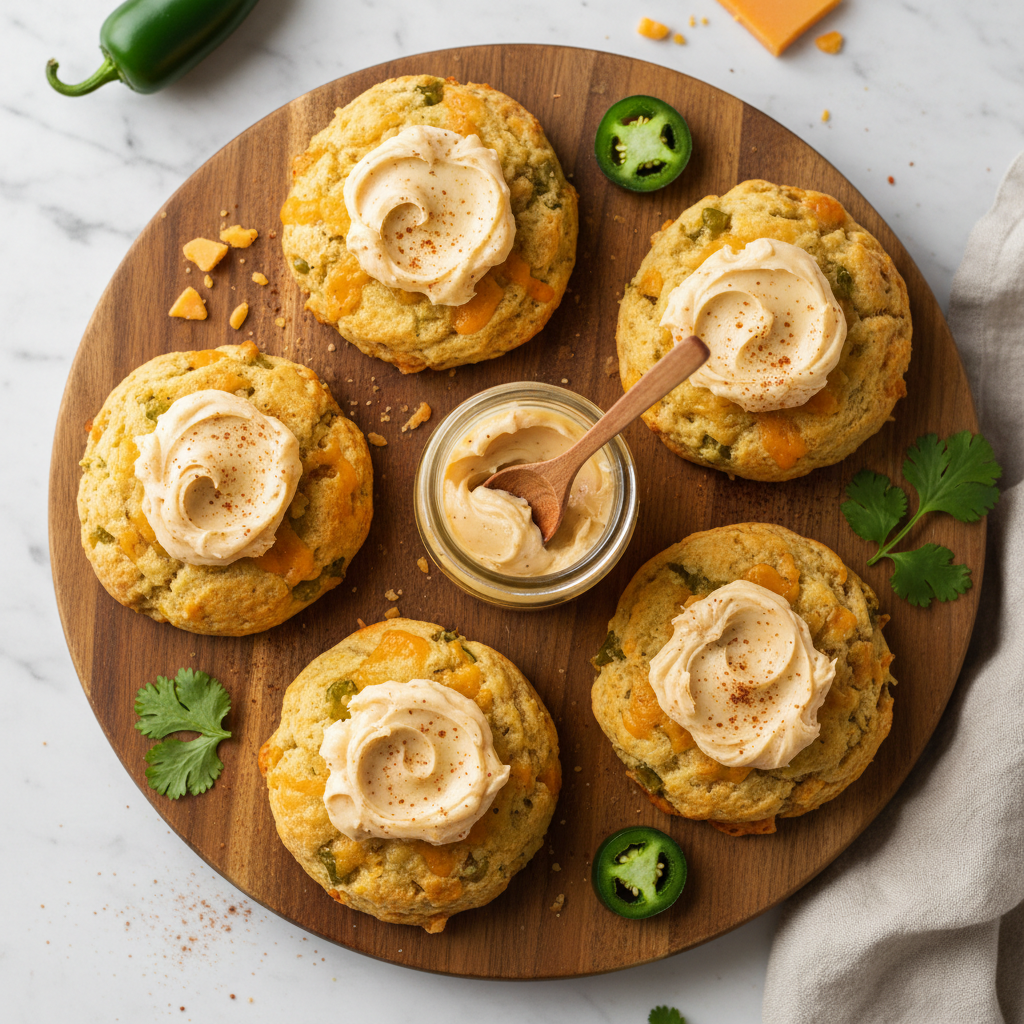 Jalapeño Cheddar Scones with Maple Butter