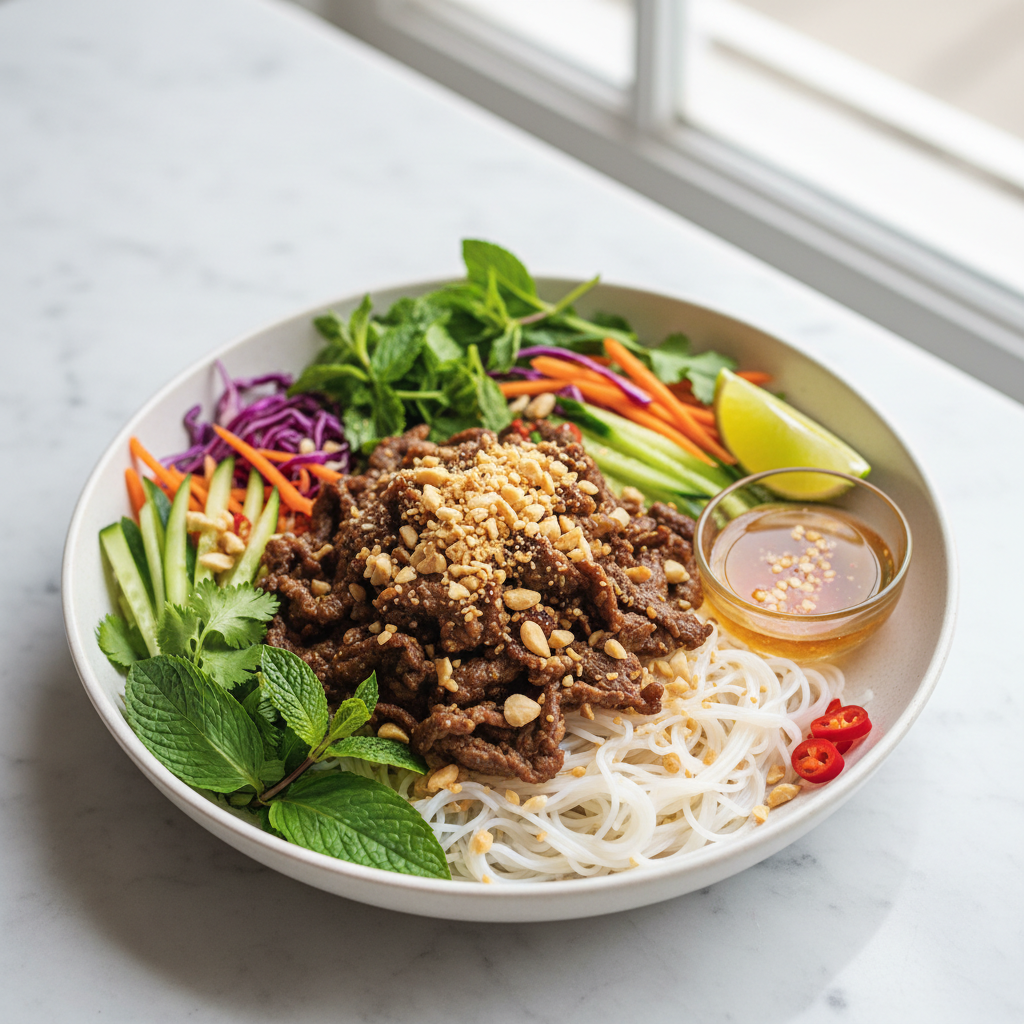 Lemongrass Beef Vermicelli Bowl