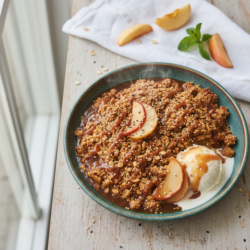 Miso Caramel Apple Crumble