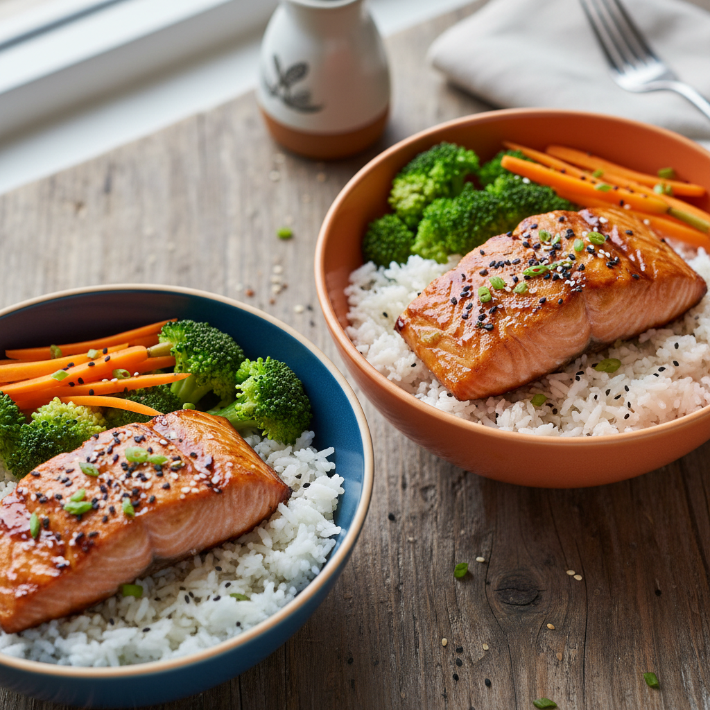 Teriyaki Salmon Bowls