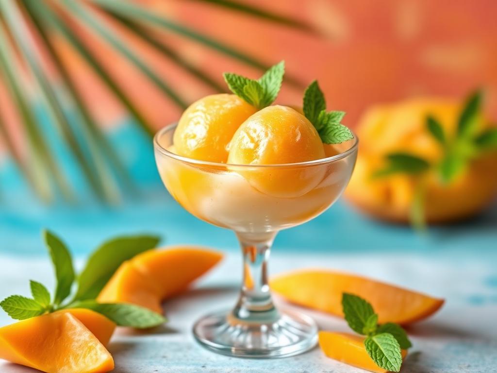 3-Ingredient Tropical Mango Sorbet